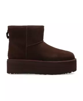 Классические зимние ботинки на мини платформе. Ugg, коричневый