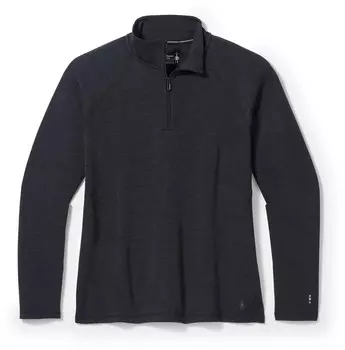 Классический базовый слой из термомериноса с молнией в четверть — женские большие размеры Smartwool, черный