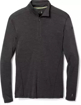 Классический базовый слой из термомериноса с молнией в четверть — мужской Smartwool, черный