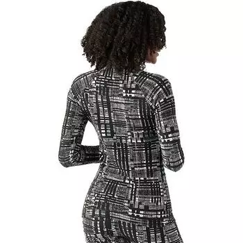 Классический базовый слой Thermal Merino Crew женский Smartwool, цвет Black Digi Plaid
