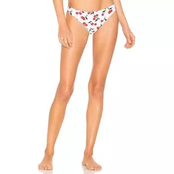 Классический бикини-топ Cherry цвета слоновой кости с вишнями Shoshanna