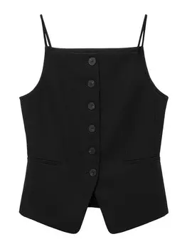 Классический блейзер MANGO Suit Vest IGU, черный