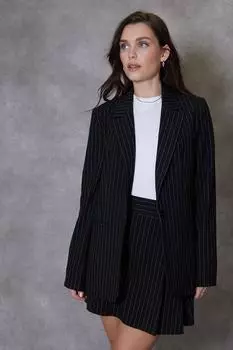 Классический блейзер на подкладке в тонкую полоску 'Hart' Threadbare, черный