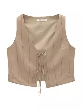 Классический блейзер Pull&Bear Suit Vest, коричневый