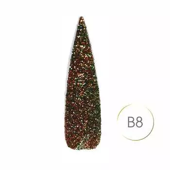 Классический блеск для украшения ногтей – B8., SUNFLOWER