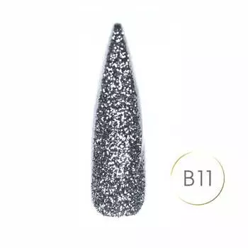 Классический блеск для украшения ногтей - Серебристый - B11, SUNFLOWER