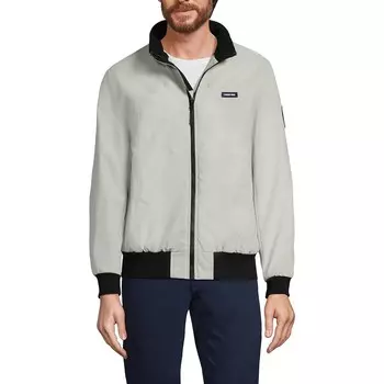 Классический бомбер Big & Tall Lands' End Squall, цвет Soft Putty