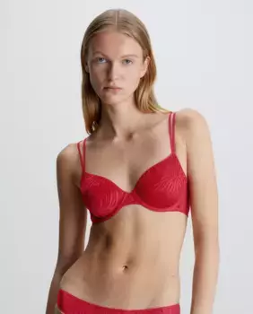 Классический бюстгальтер на косточках - Sheer Marq Lace Calvin Klein, красный