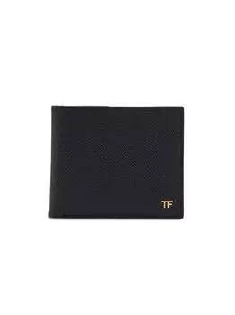 Классический двойной кожаный кошелек T Line Tom Ford, черный