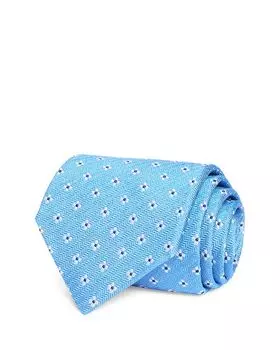 Классический галстук с цветочным принтом David Donahue, синий