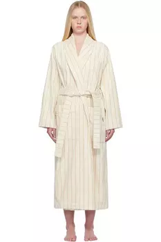 Классический халат из махровой ткани Tekla, цвет sienna stripes