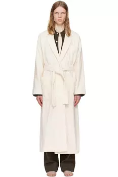 Классический халат из махровой ткани Tekla, цвет ivory