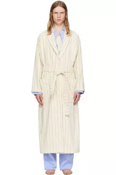 Классический халат из махровой ткани Tekla, цвет sienna stripes