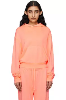 Классический худи из французского махрового трикотажа Modal Skims, оранжевый