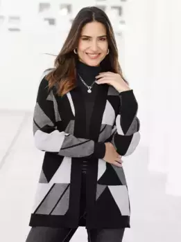 Классический кардиган Basics Classic Basics, черно-белый