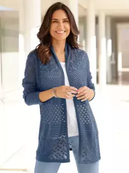 Классический кардиган Basics Classic Basics, джинсовый