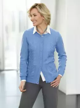 Классический кардиган Basics Classic Basics, голубой