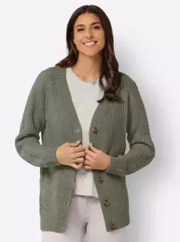 Классический кардиган Basics Classic Basics, хаки