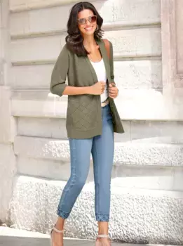 Классический кардиган Basics Classic Basics, хаки