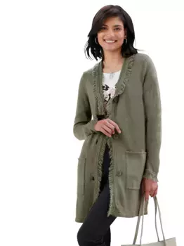 Классический кардиган Basics Classic Basics, хаки