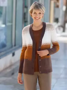 Классический кардиган Basics Classic Basics, шоколадный