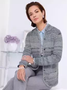 Классический кардиган Classic, цвет Rauchblau-Taubenblau-Gemustert