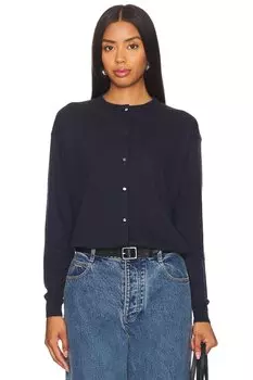 Классический кардиган с круглым вырезом Autumn Cashmere, цвет peacoat