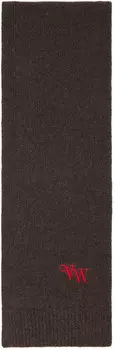 Классический кашемировый шарф Vivienne Westwood, коричневый