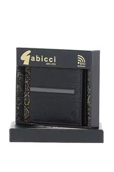 Классический кошелек '127' из натуральной кожи на 8 карточек GABICCI, черный
