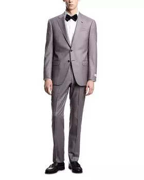 Классический костюм с лацканами Regular Fit Emporio Armani, серый