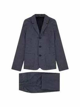 Классический костюм в клетку EMPORIO ARMANI, серый