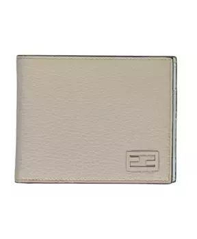 Классический кожаный кошелек с клапаном. Fendi, серый