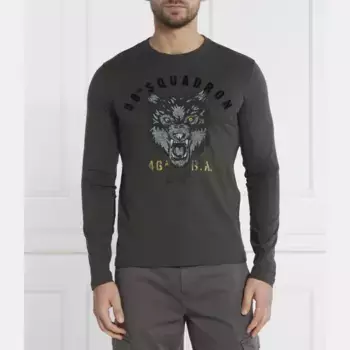 Классический крой с длинным рукавом Aeronautica Militare, черный