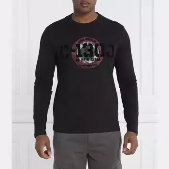 Классический крой с длинным рукавом Aeronautica Militare, черный