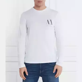 Классический крой с длинным рукавом Armani Exchange, белый