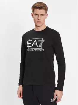 Классический крой с длинным рукавом Ea7 Emporio Armani, черный