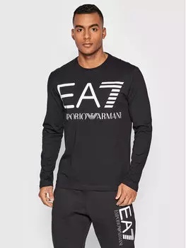 Классический крой с длинным рукавом Ea7 Emporio Armani, черный