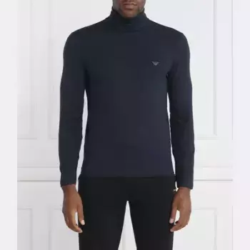 Классический крой с длинным рукавом Emporio Armani, синий