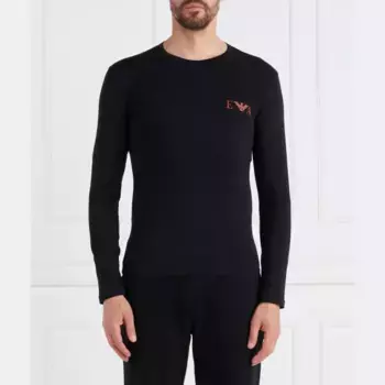 Классический крой с длинным рукавом Emporio Armani, черный