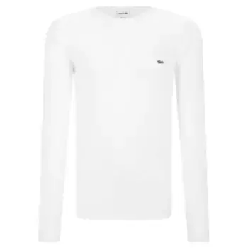 Классический крой с длинным рукавом Lacoste, белый