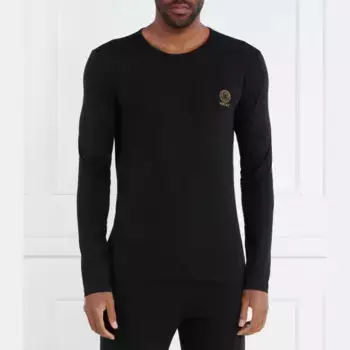 Классический крой с длинным рукавом Versace, черный