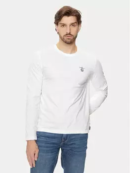 Классический крой с длинными рукавами Aeronautica Militare, белый