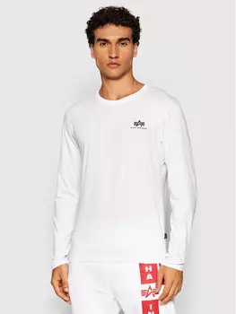 Классический крой с длинными рукавами Alpha Industries, белый