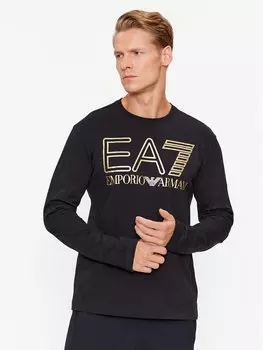 Классический крой с длинными рукавами Ea7 Emporio Armani, черный