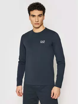 Классический крой с длинными рукавами Ea7 Emporio Armani, синий