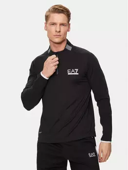 Классический крой с длинными рукавами Ea7 Emporio Armani, черный
