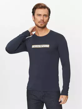 Классический крой с длинными рукавами Emporio Armani Underwear, синий