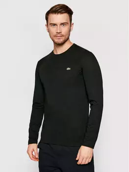 Классический крой с длинными рукавами Lacoste, черный