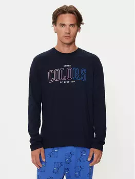 Классический крой с длинными рукавами United Colors Of Benetton, синий