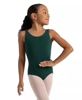 Классический купальник с высоким воротником для девочек Capezio, зеленый